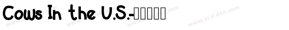 Cows In the U.S.字体转换